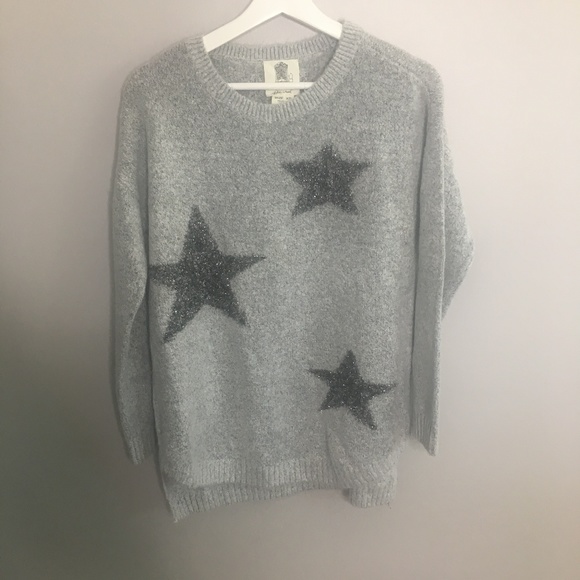 Anthropologie Sweaters - SOLD Lili's Closet Grey Oversized Star Sweater